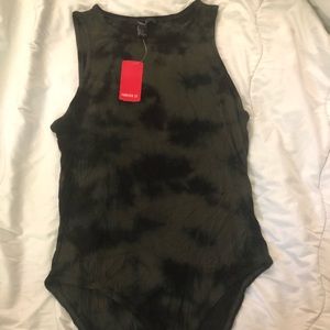 NWT black & green Forever 21 bodysuit.